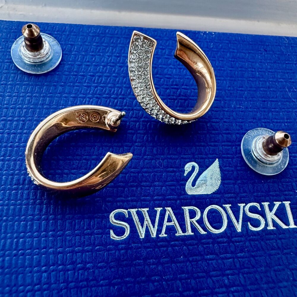 NWOT Swarovski Exist Rosegold Crystal Earring - Picture 9 of 16